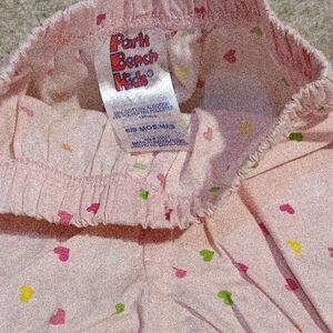 Park Bench Kids- Pink Heart Print Baby Bloomers 6-9 Months